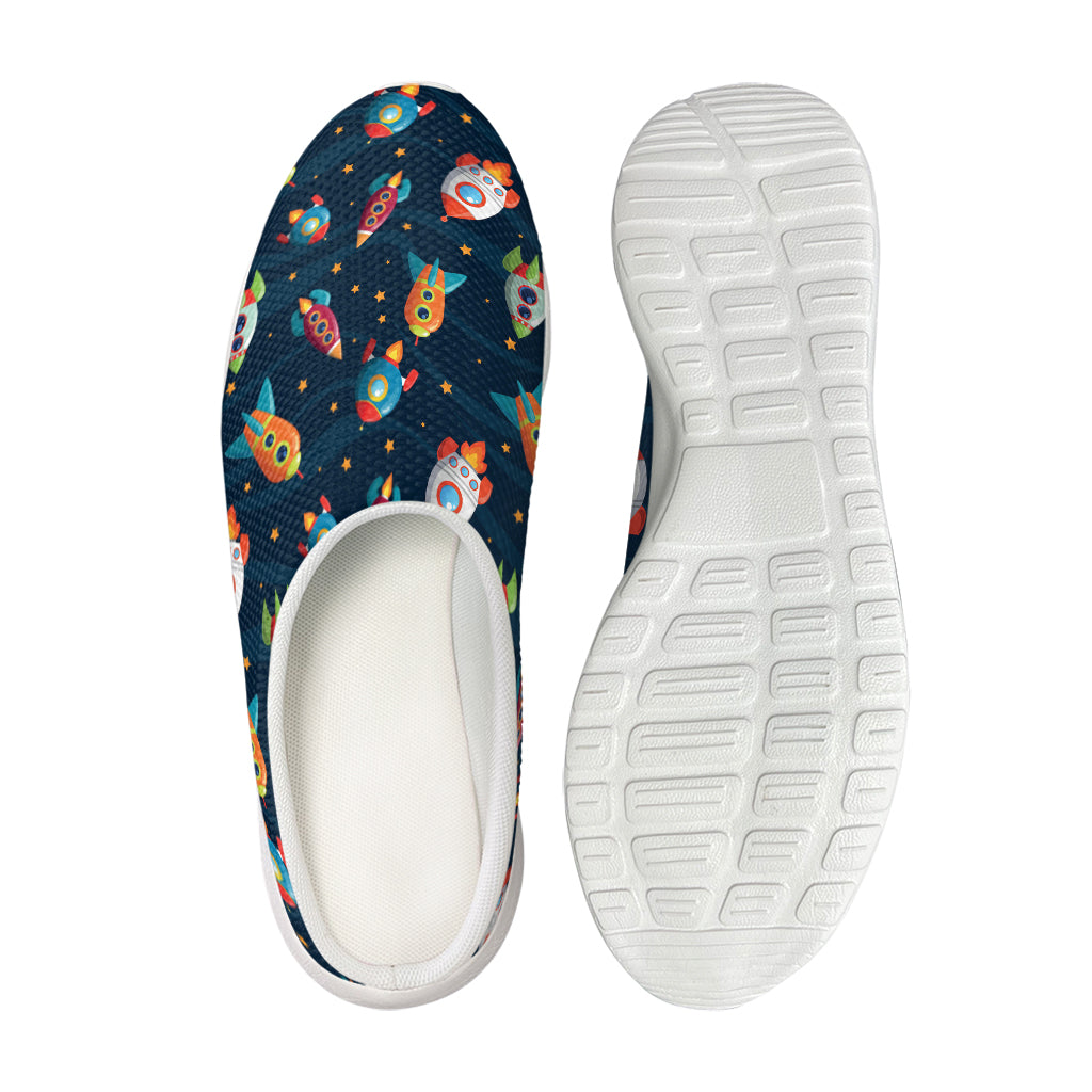 Rockets And Stars Pattern Print Mesh Casual Shoes