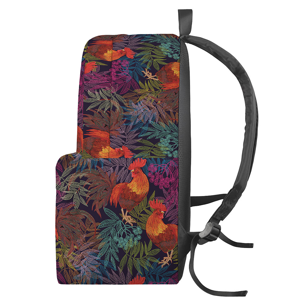 Rooster And Rowan Pattern Print Backpack