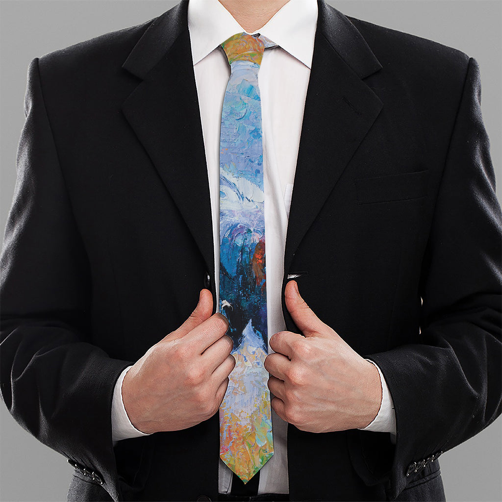 Rooster Painting Print Necktie
