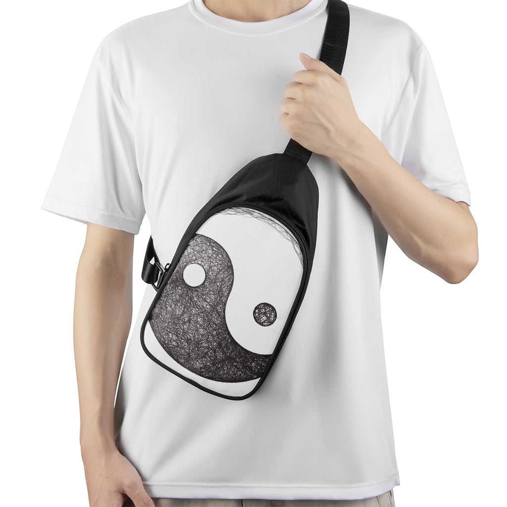 Roots Yin Yang Print Chest Bag