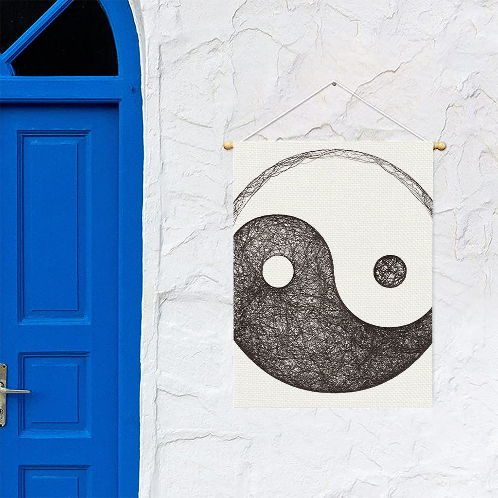 Roots Yin Yang Print Garden Flag