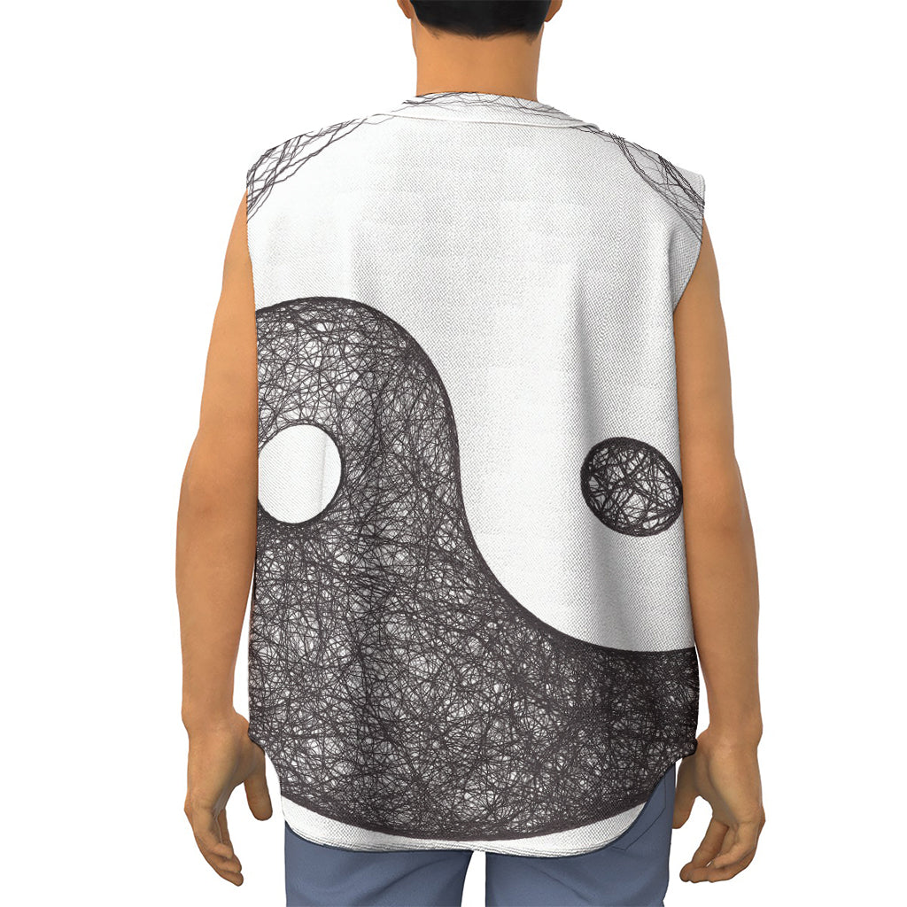 Roots Yin Yang Print Sleeveless Baseball Jersey