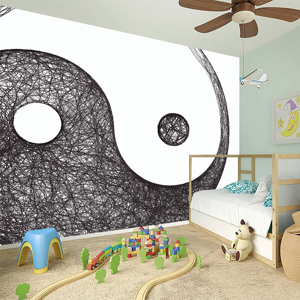 Roots Yin Yang Print Wall Sticker