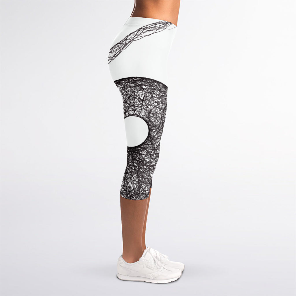 Roots Yin Yang Print Women's Capri Leggings