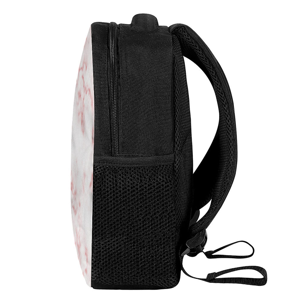 Rose Pink Marble Print Casual Backpack