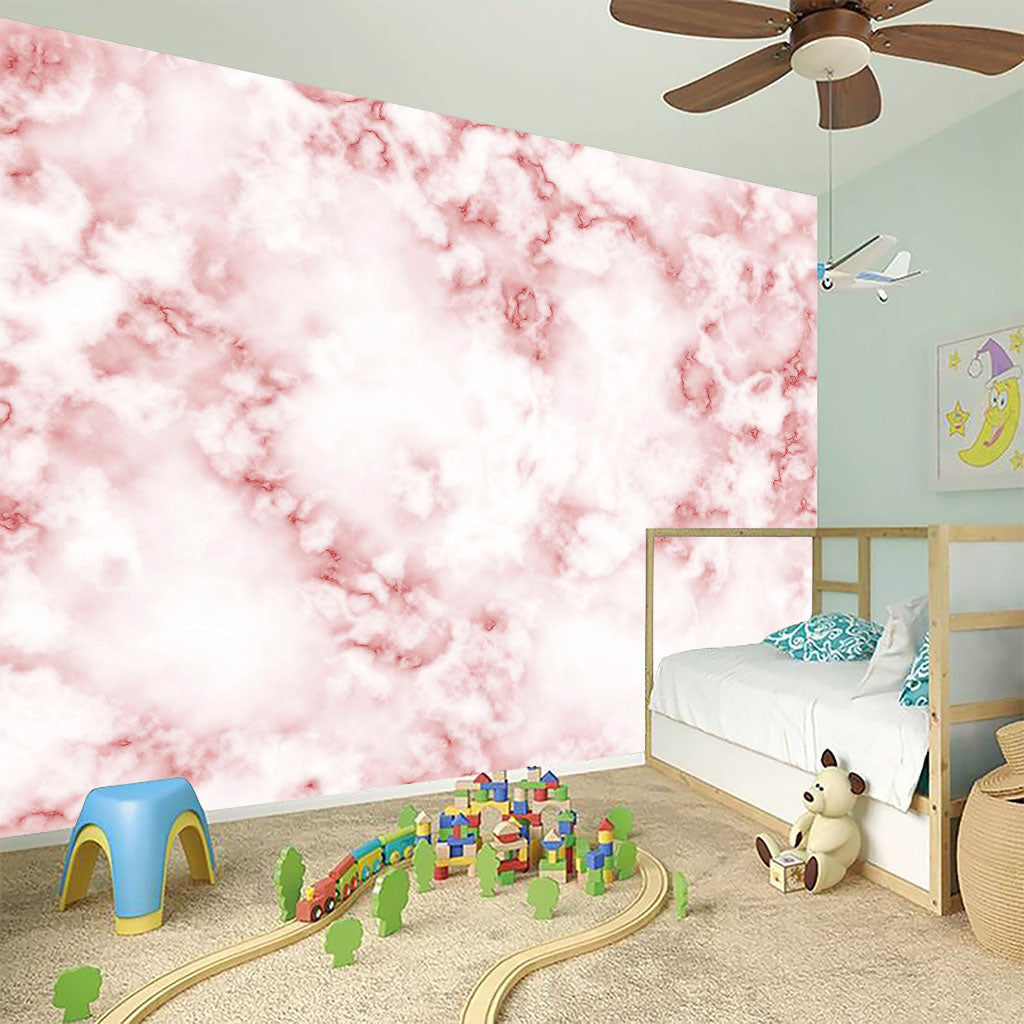 Rose Pink Marble Print Wall Sticker