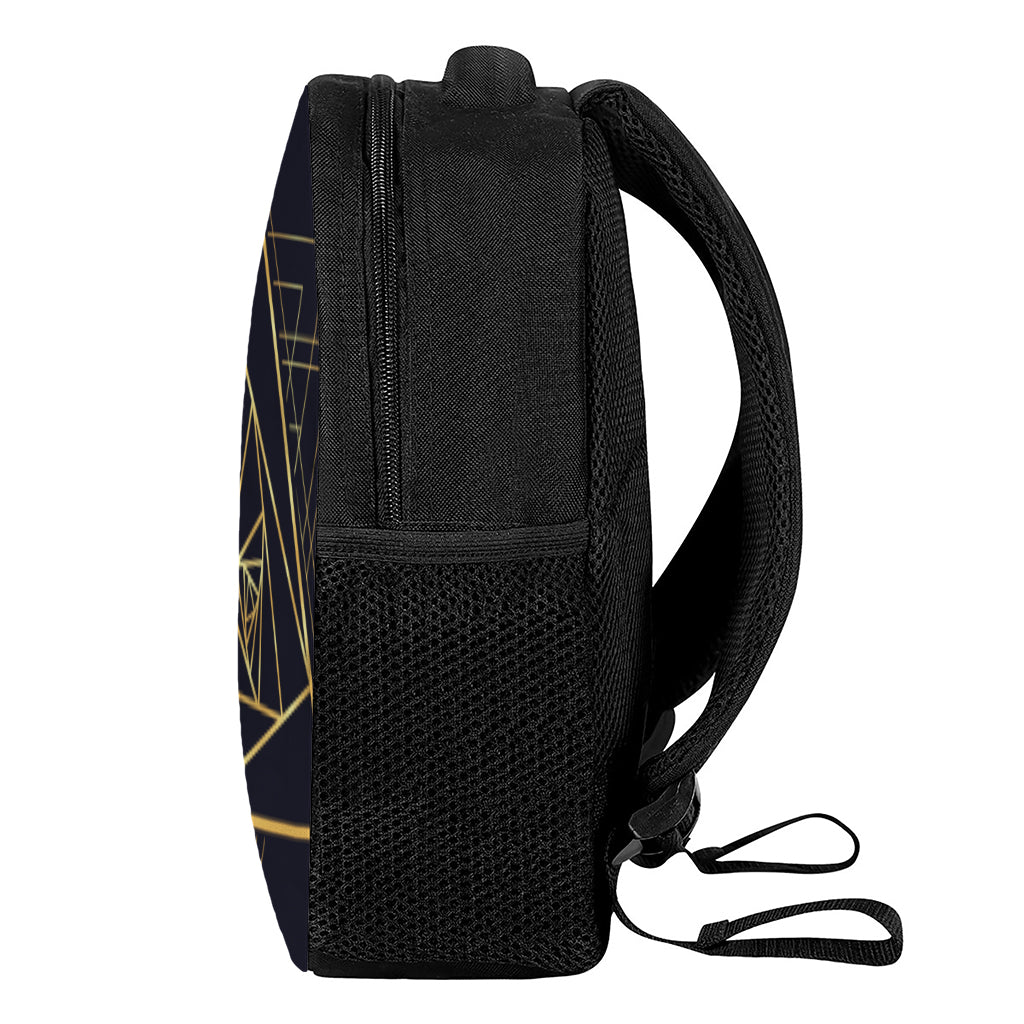 Rose Pyramid Print Casual Backpack