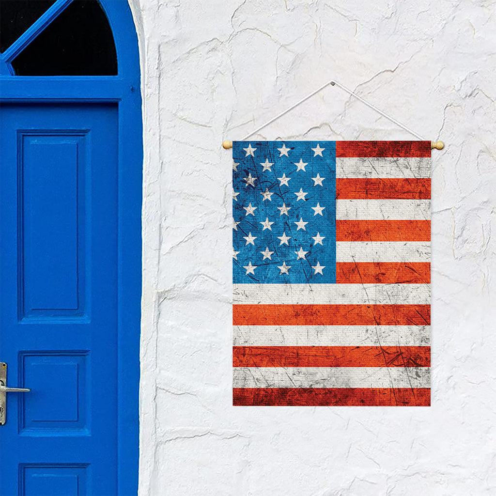 Rough USA Flag Print Garden Flag