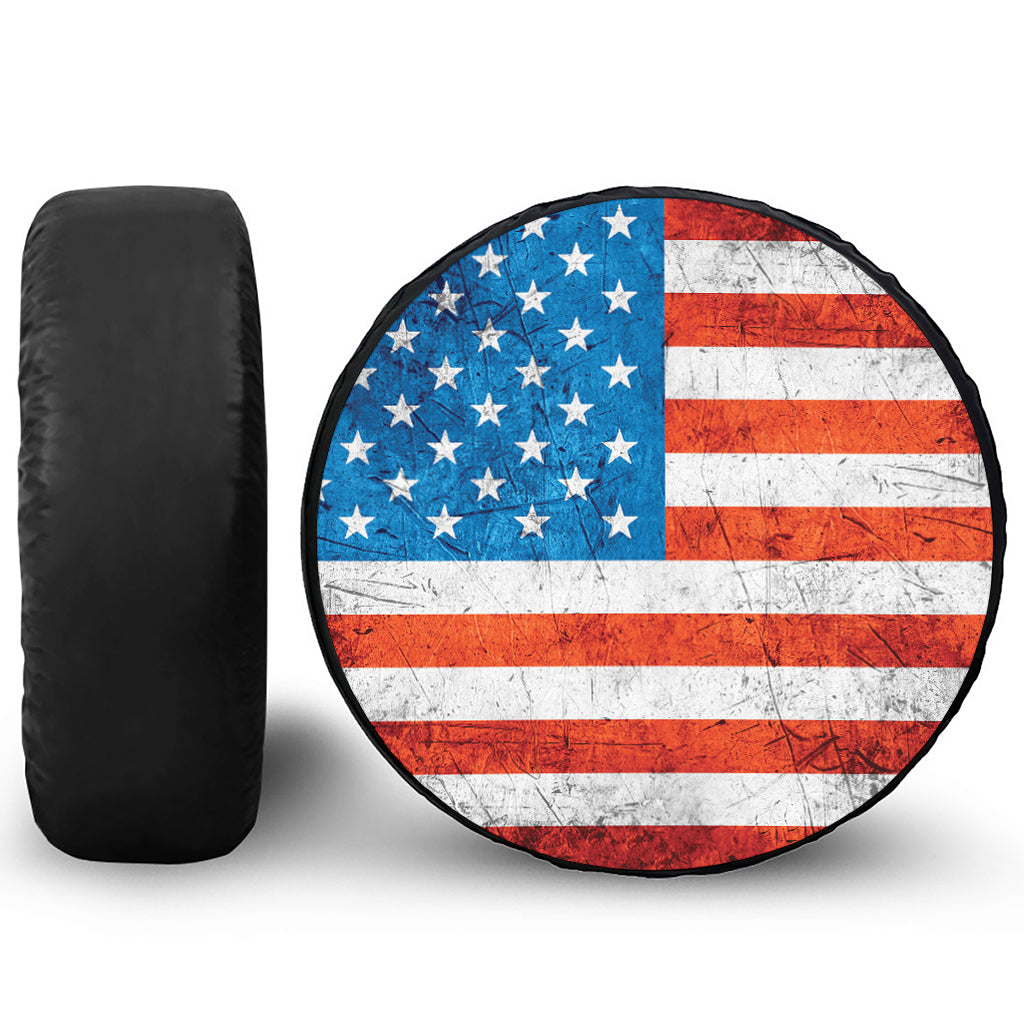 Rough USA Flag Print Tire Cover