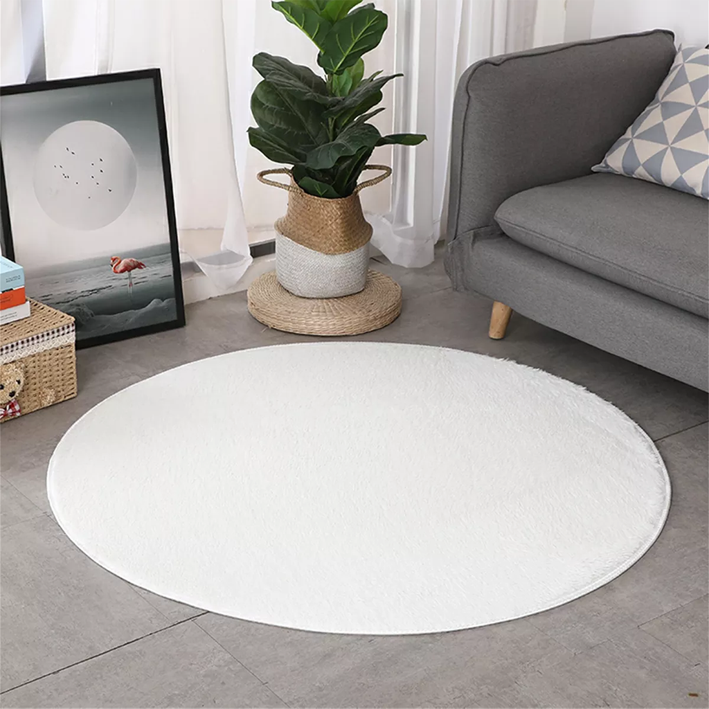 Green Snakeskin Print Round Rug