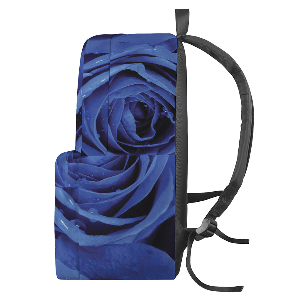 Royal Blue Rose Print Backpack