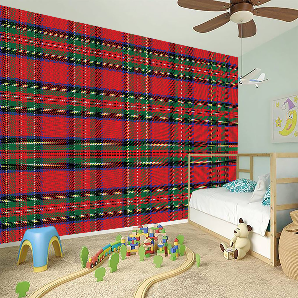 Royal Stewart Tartan Pattern Print Wall Sticker