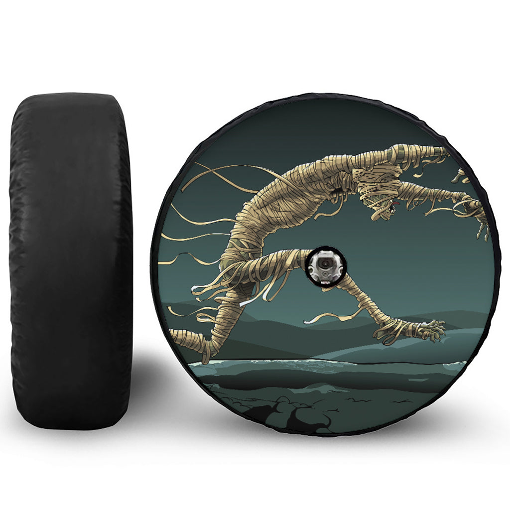 Running Mummy Print Tire Cover With Camera Hole