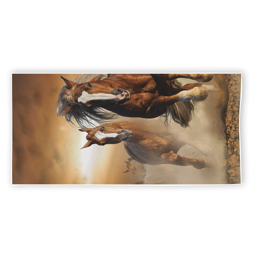 Running Wild Horses Print Beach Towel