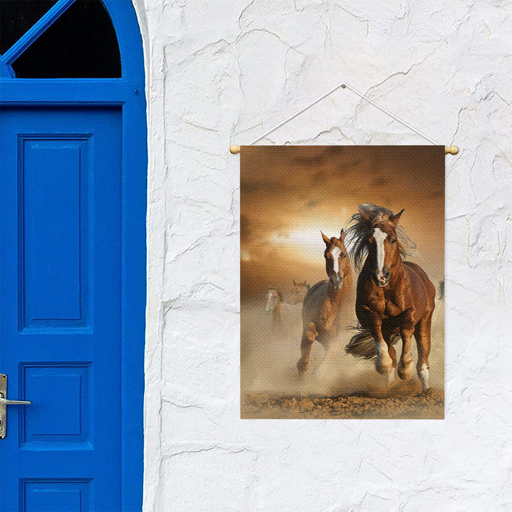 Running Wild Horses Print Garden Flag