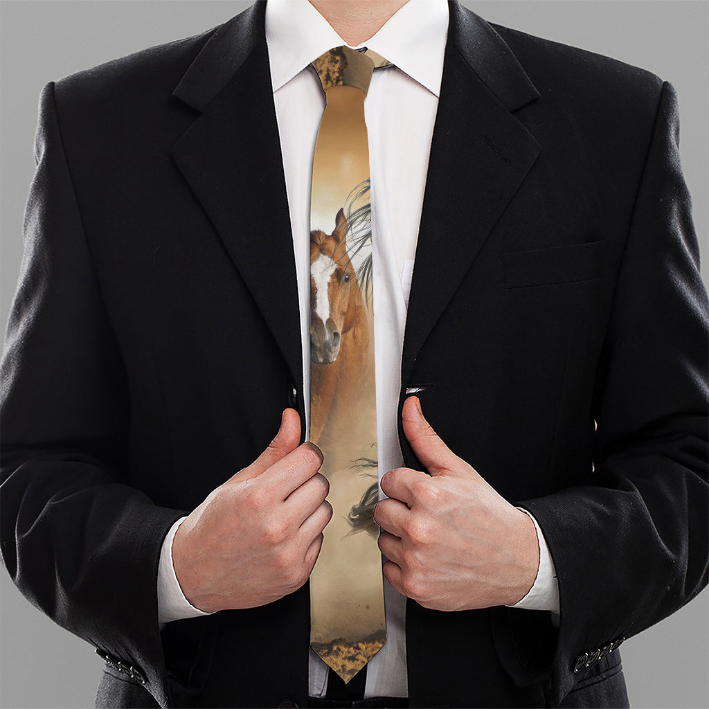 Running Wild Horses Print Necktie