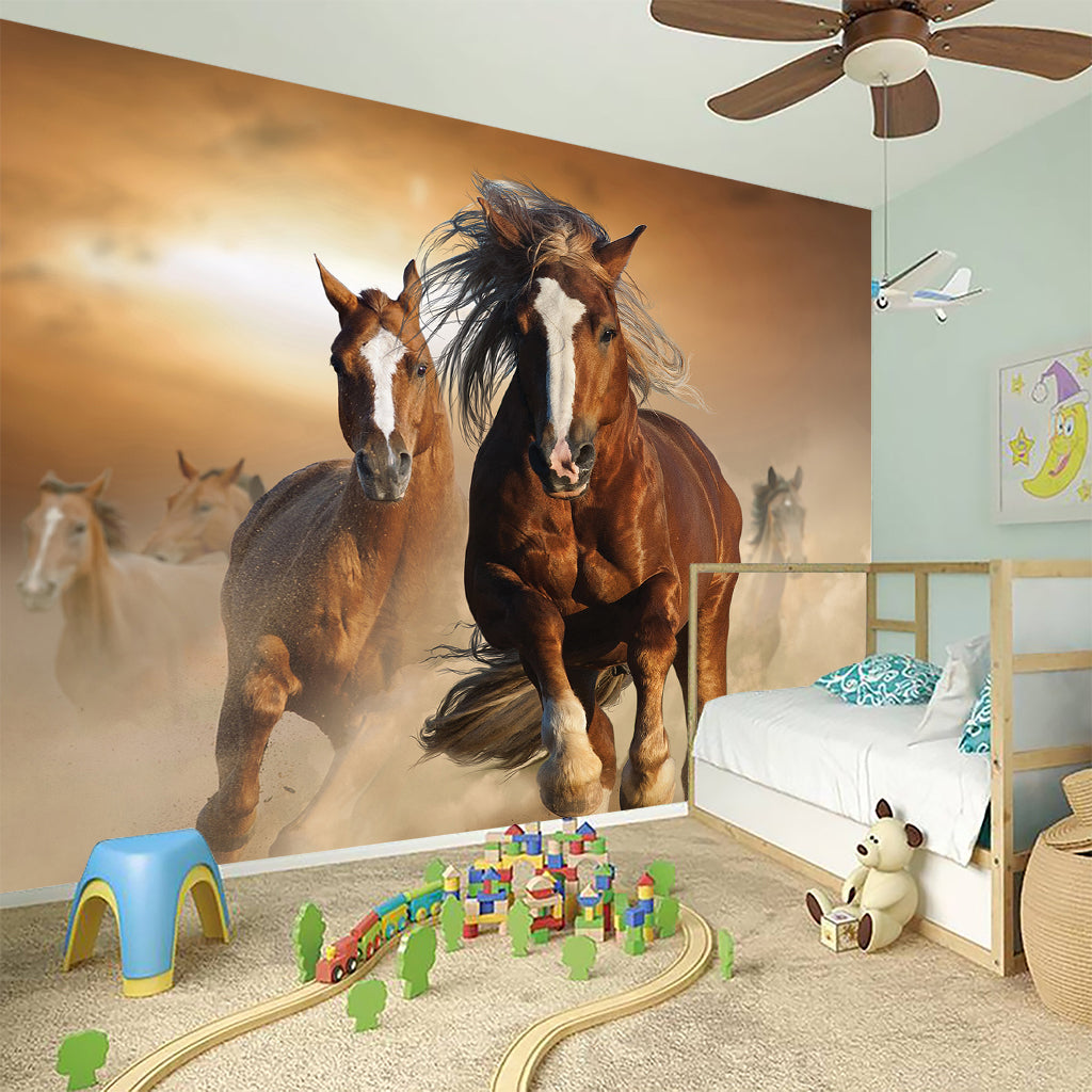 Running Wild Horses Print Wall Sticker