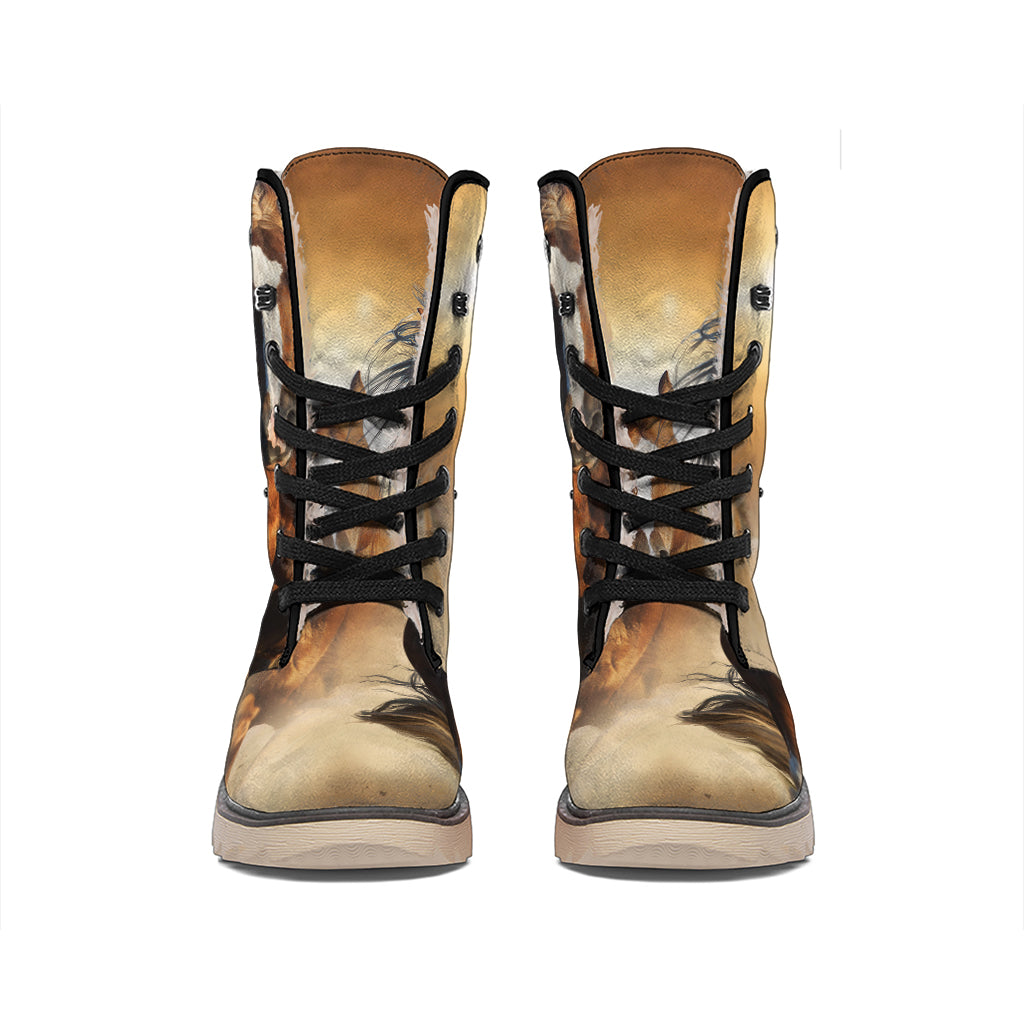 Running Wild Horses Print Winter Boots