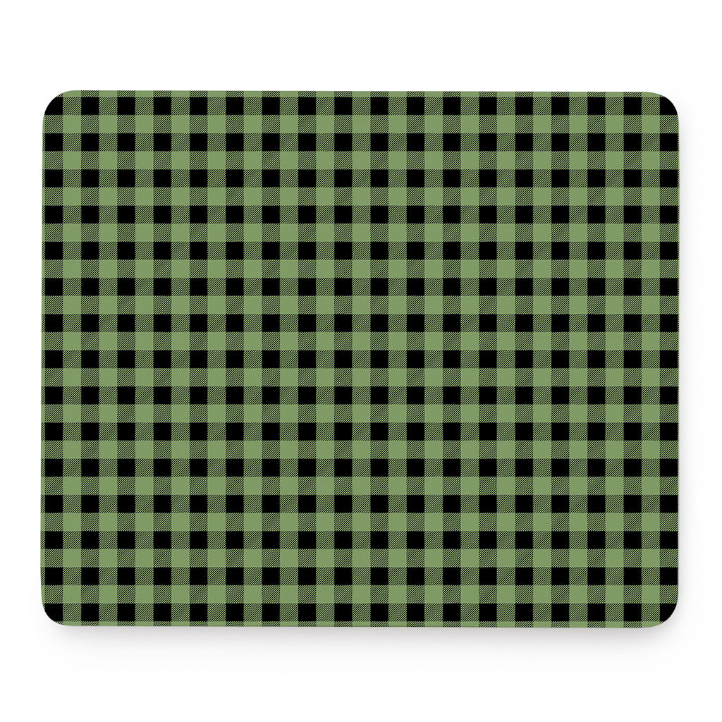 Sage Green Buffalo Check Pattern Print Mouse Pad
