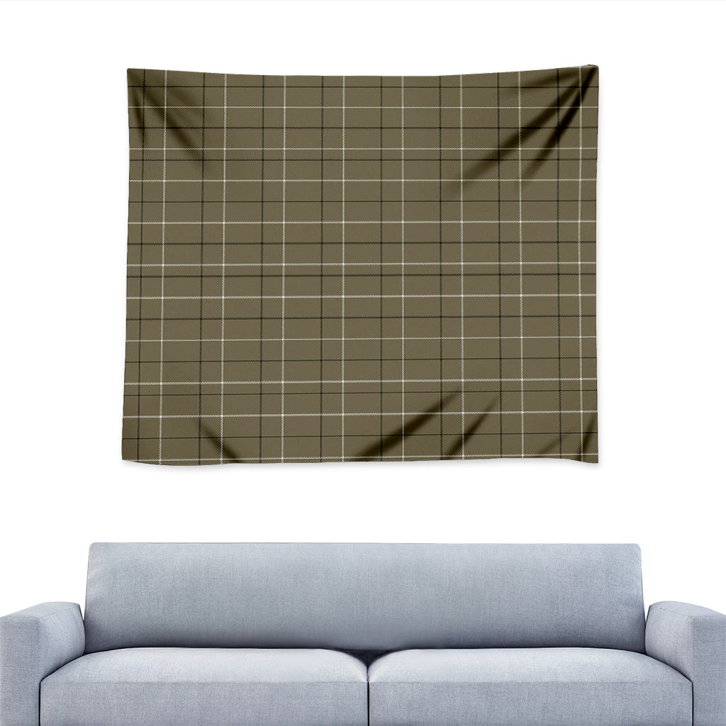 Sage Green Tattersall Pattern Print Tapestry