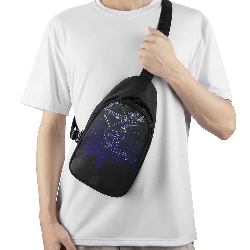 Sagittarius Constellation Print Chest Bag