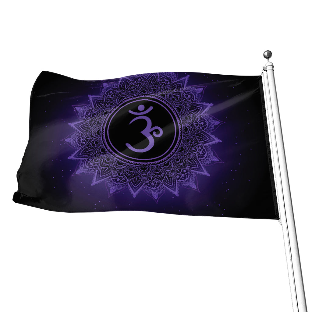 Sahasrara Chakra Symbol Print Flag