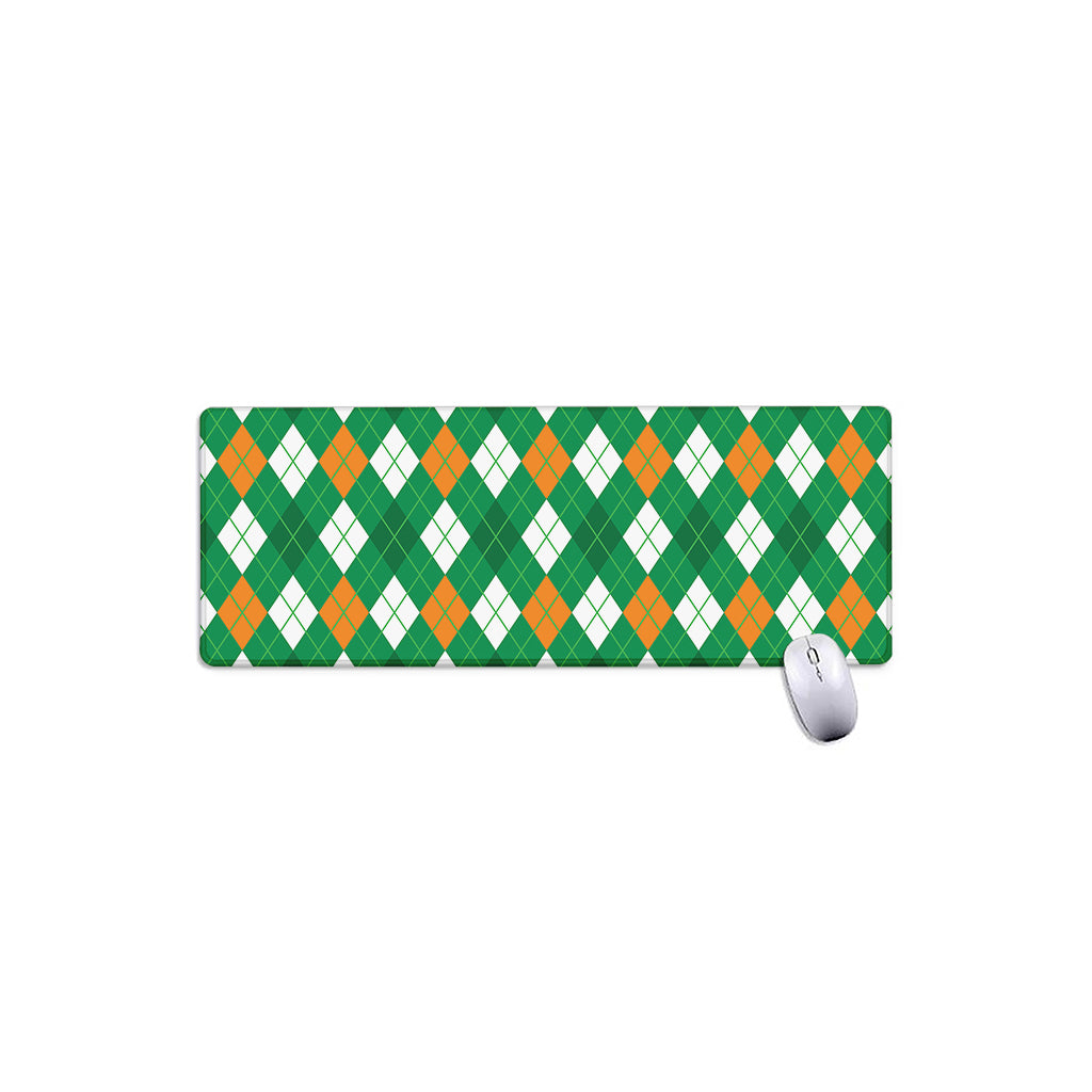 Saint Patrick's Day Argyle Pattern Print Extended Mouse Pad