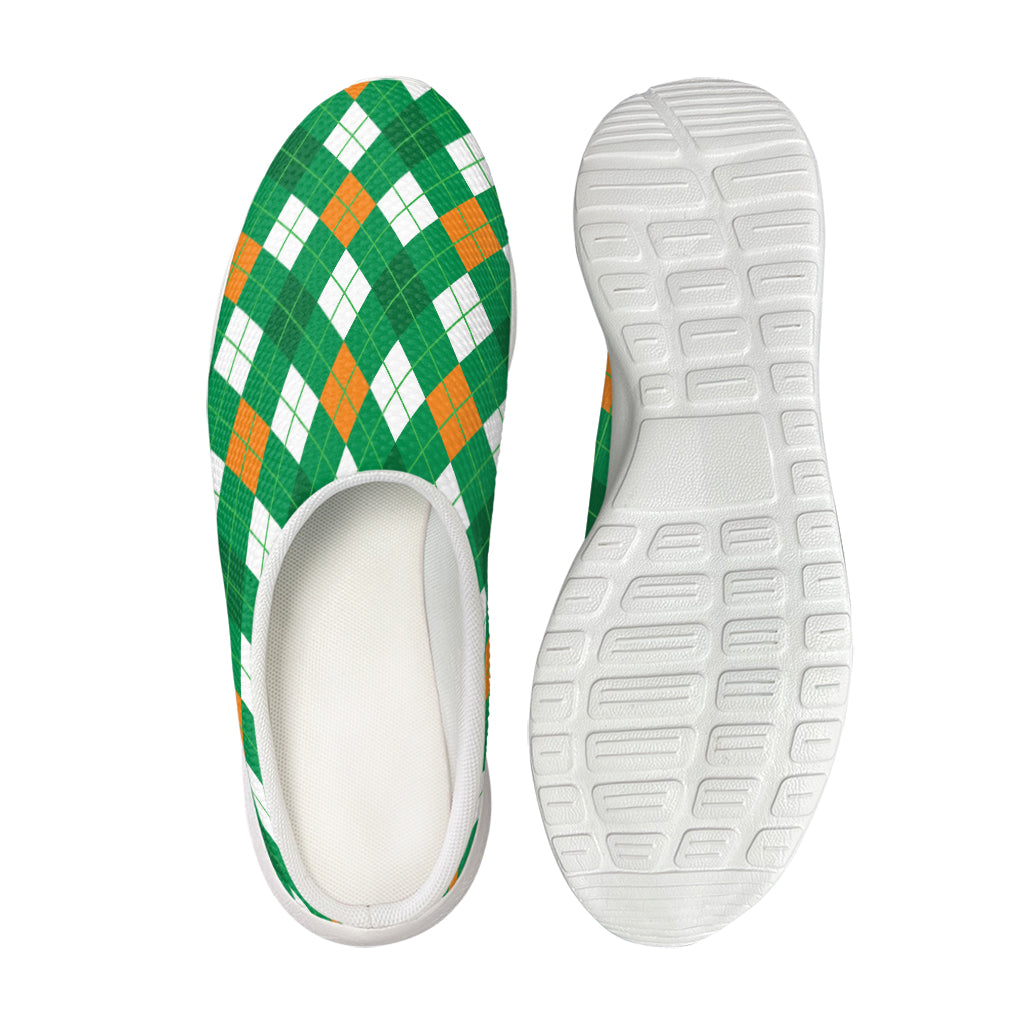 Saint Patrick's Day Argyle Pattern Print Mesh Casual Shoes