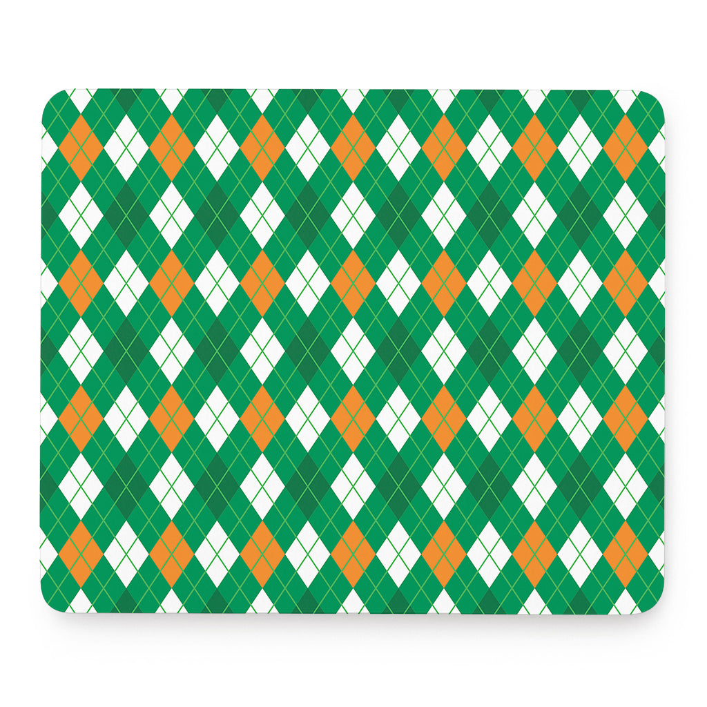 Saint Patrick's Day Argyle Pattern Print Mouse Pad