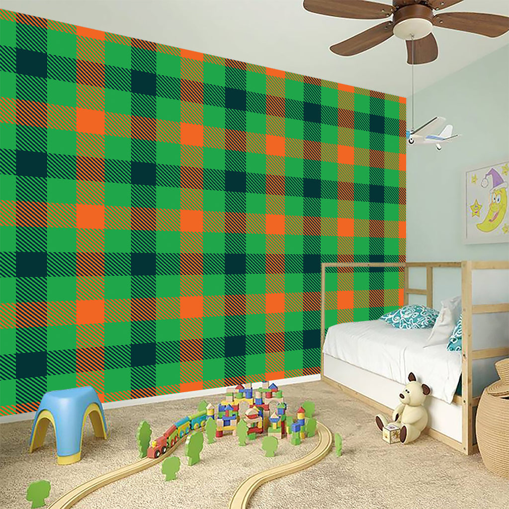 Saint Patrick's Day Buffalo Plaid Print Wall Sticker