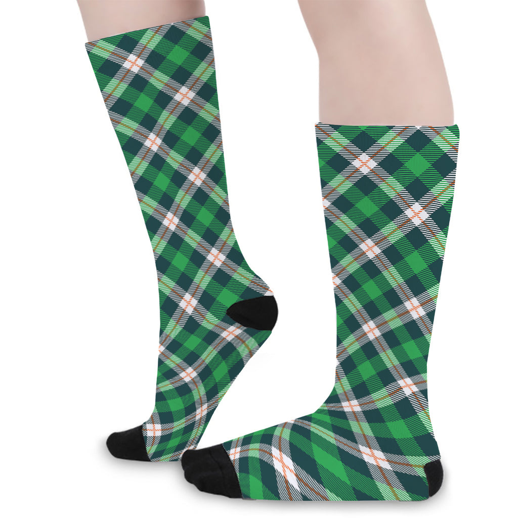 Saint Patrick's Day Irish Tartan Print Long Socks