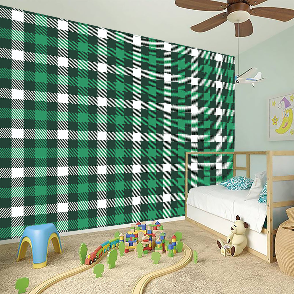 Saint Patrick's Day Stewart Plaid Print Wall Sticker