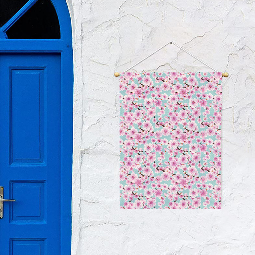 Sakura Cherry Blossom Pattern Print Garden Flag