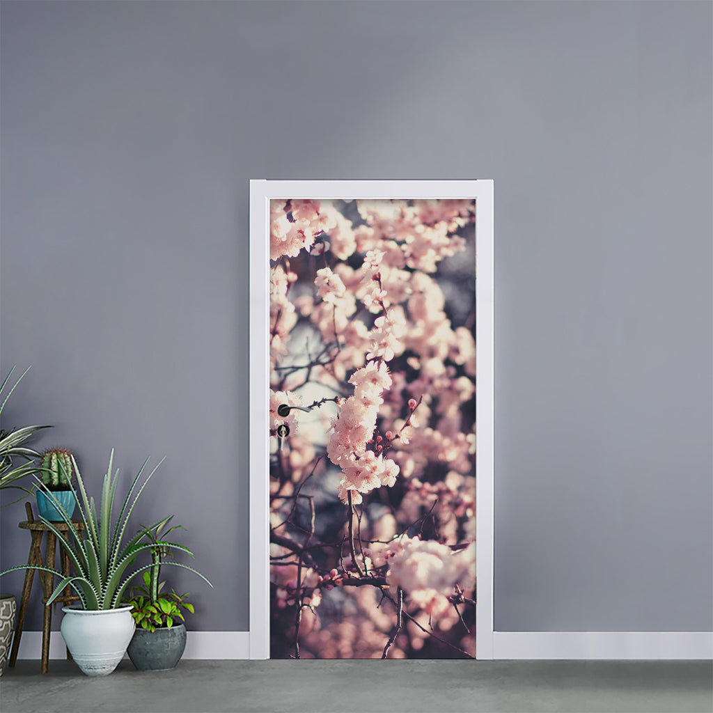 Sakura Cherry Blossom Print Door Sticker