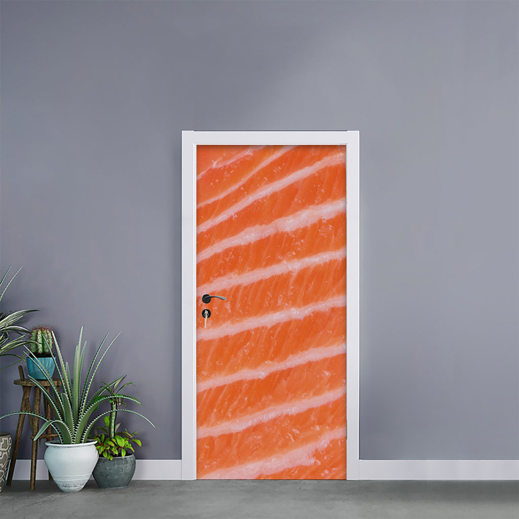 Salmon Fillet Print Door Sticker