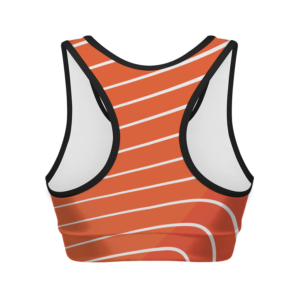 Salmon Print Women's Sports Bra
