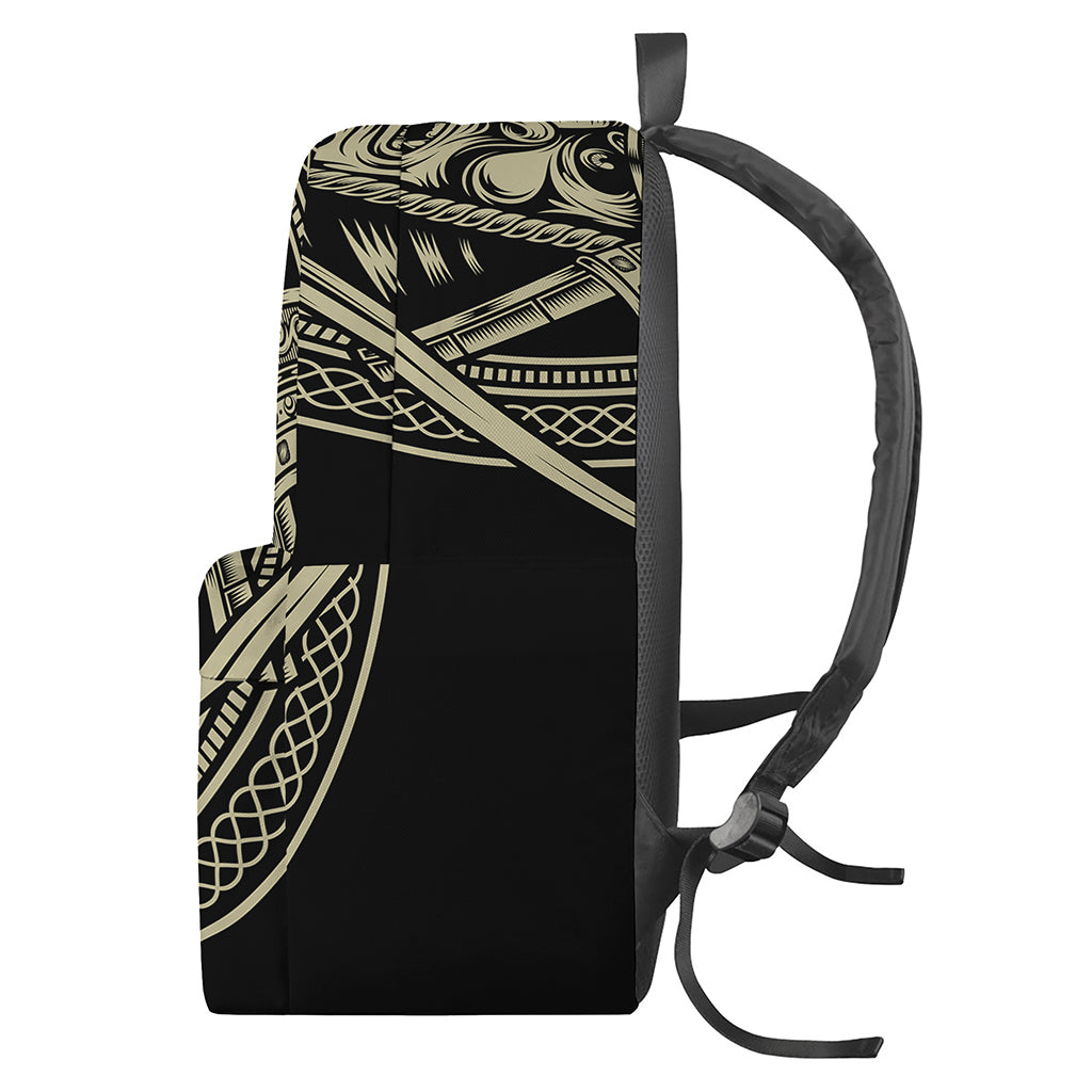 Samurai Warrior Mask Print Backpack