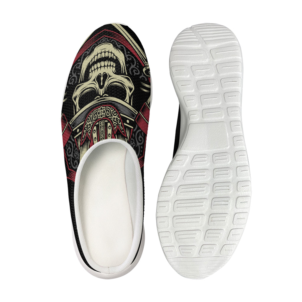 Samurai Warrior Skull Print Mesh Casual Shoes