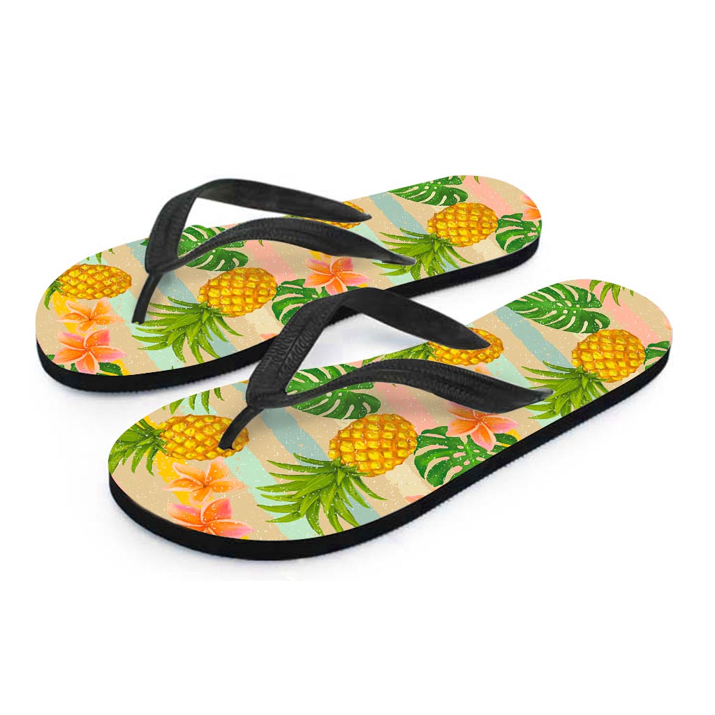 Sand Beach Pineapple Pattern Print Flip Flops