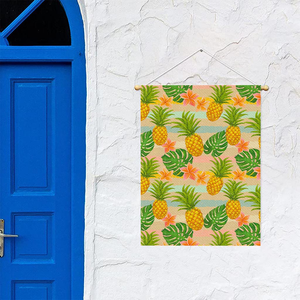 Sand Beach Pineapple Pattern Print Garden Flag