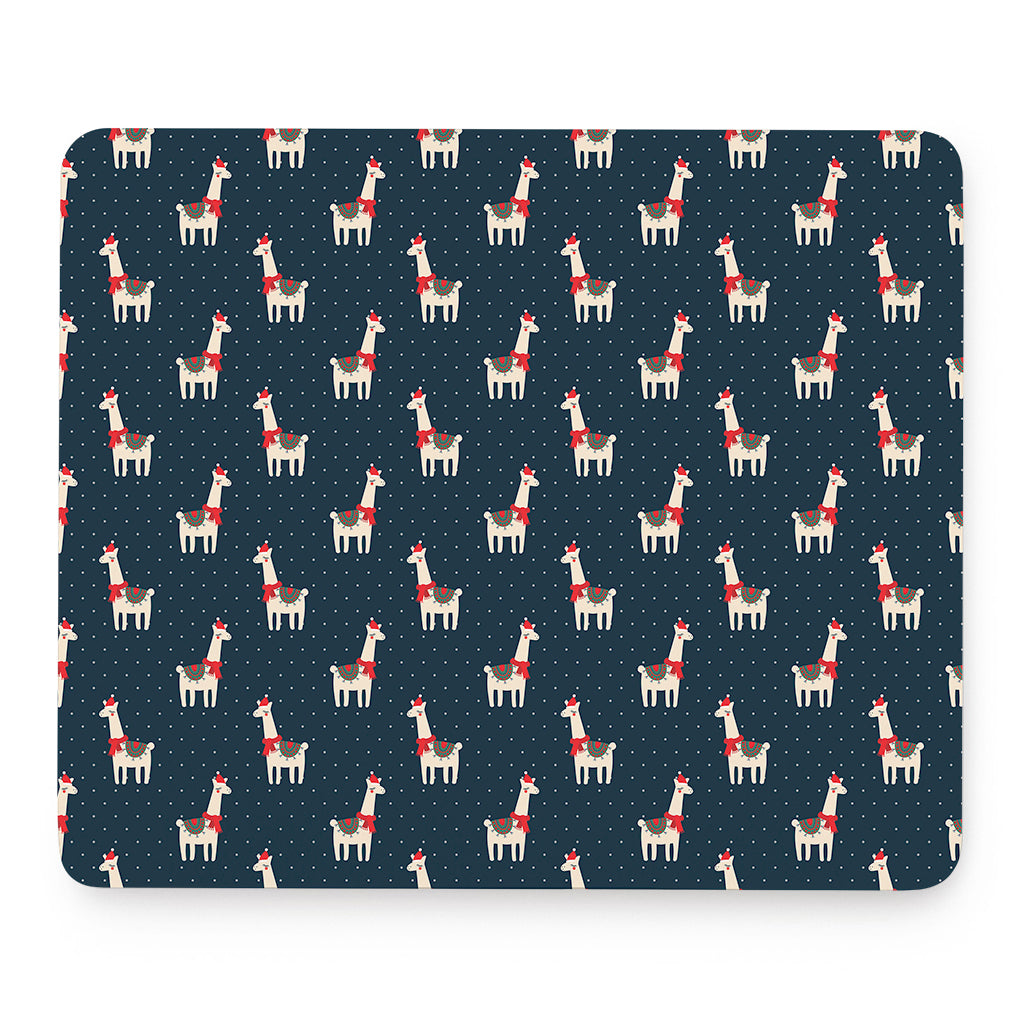 Santa Claus Llama Xmas Pattern Print Mouse Pad