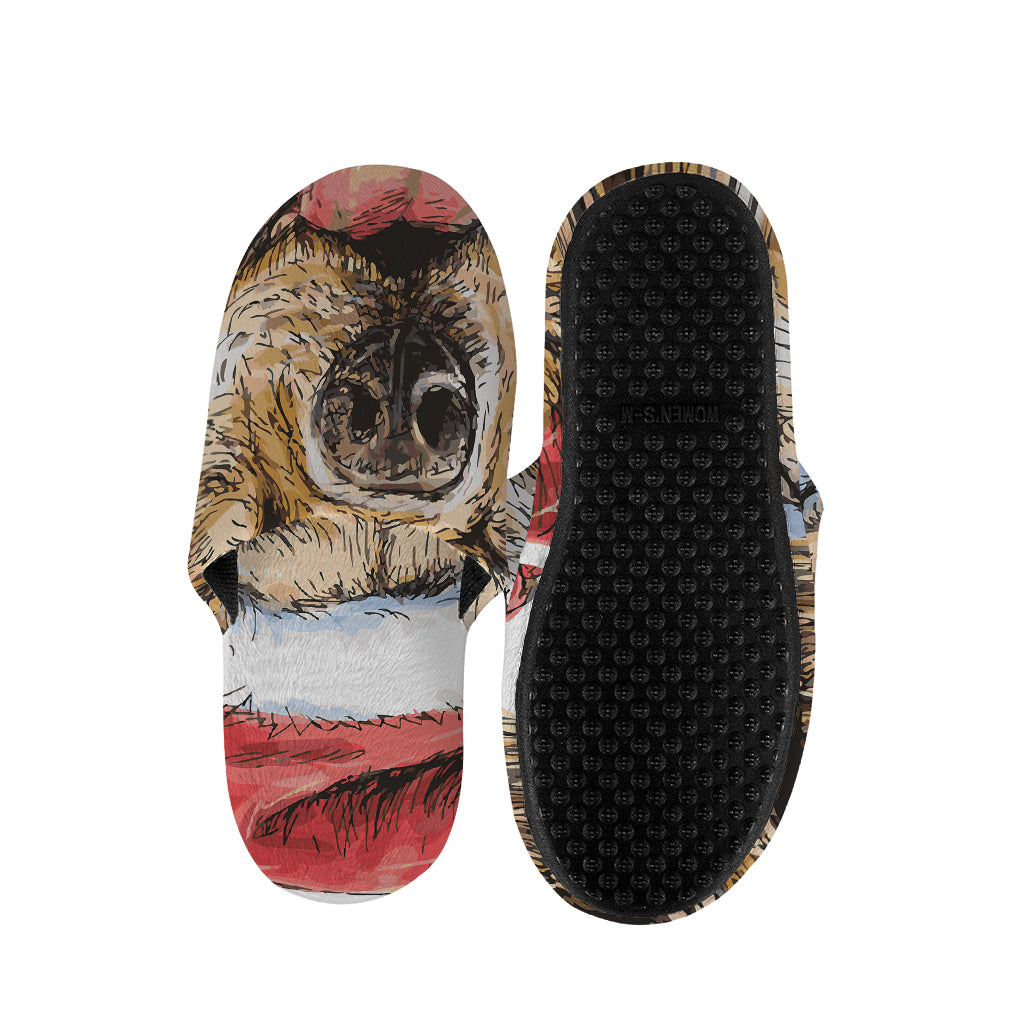 Santa Labrador Retriever Print Slippers