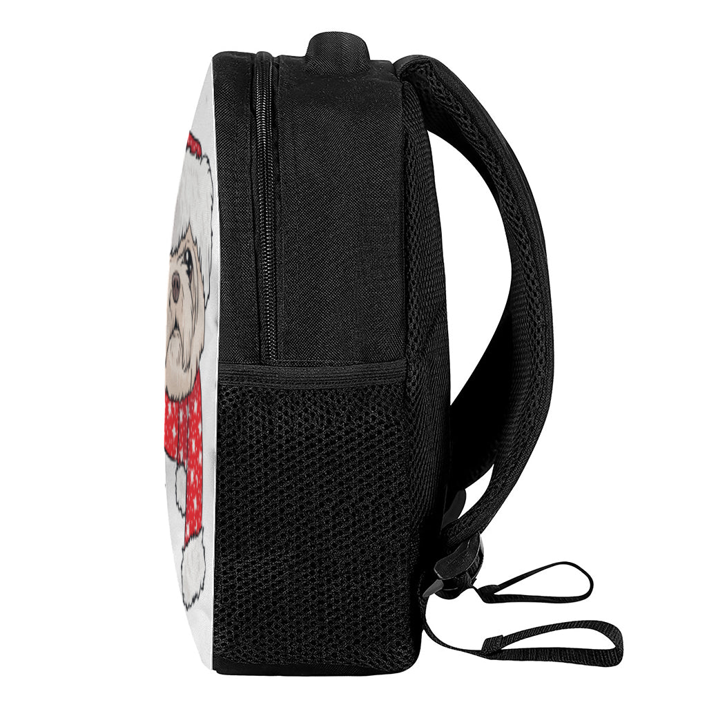 Santa Shih Tzu Print Casual Backpack