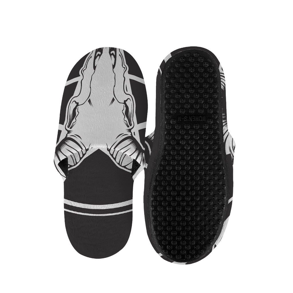 Satan Goat Skull Pentagram Print Slippers