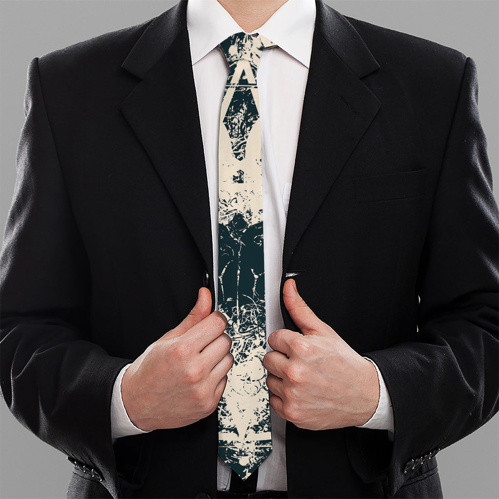 Satan Goat Skull Symbol Print Necktie