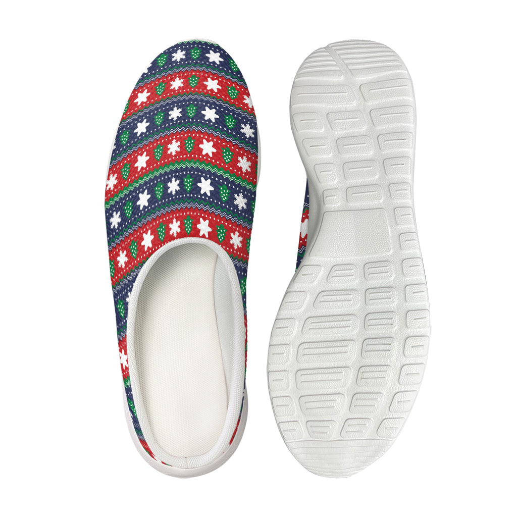 Scandinavian Christmas Pattern Print Mesh Casual Shoes