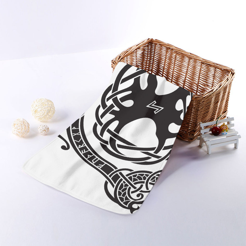Scandinavian Yggdrasil Print Towel