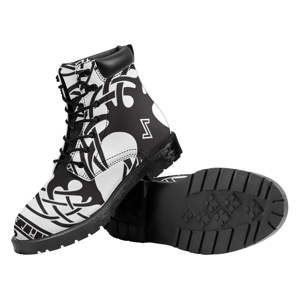 Scandinavian Yggdrasil Print Work Boots