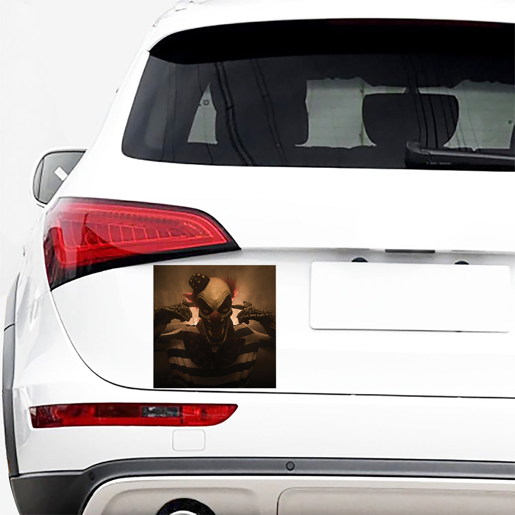 Scary Clown Print Car Sticker