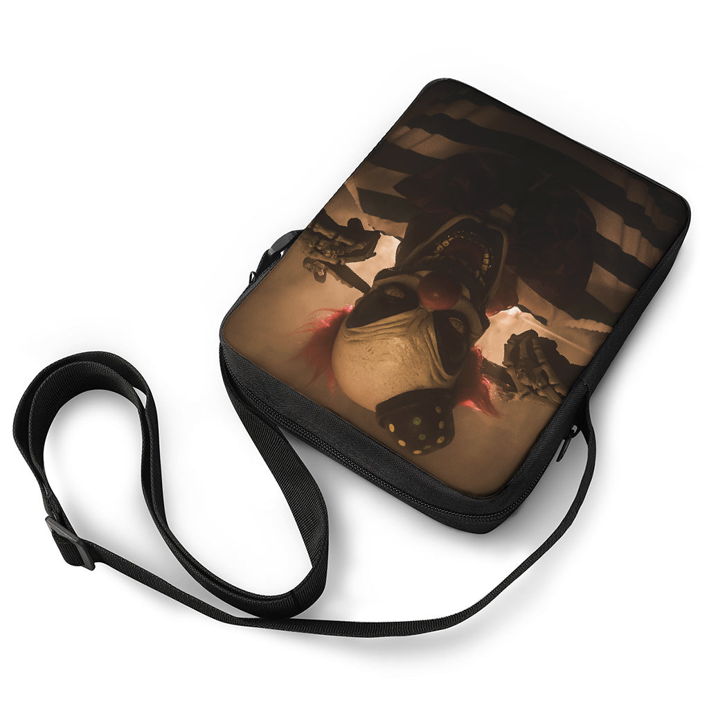 Scary Clown Print Rectangular Crossbody Bag